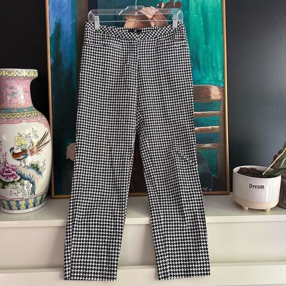 H&M Black and White Houndstooth Cropped Pants 6 - Picture 2 of 16